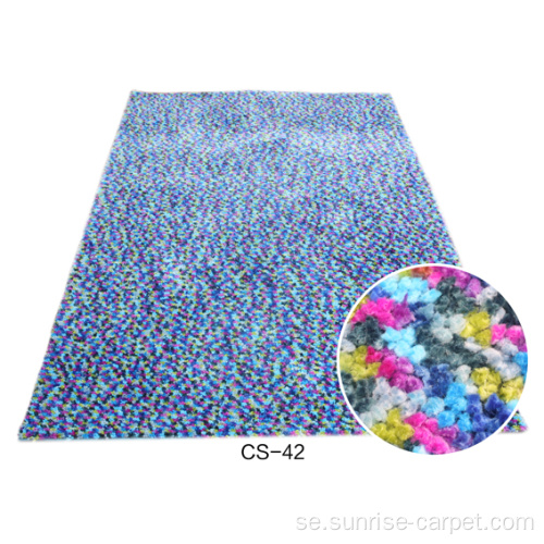 Polyester mattor med utrymme färgat garn